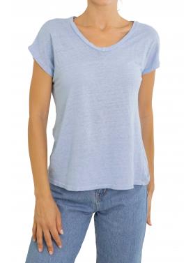 Maglia in lino con scollo a V